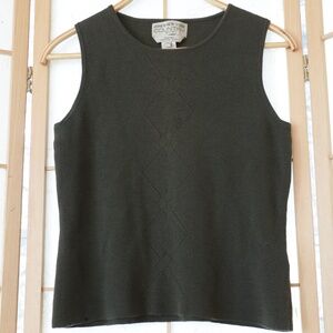 100% Italian Merino Wool Argyle Sweater Vest